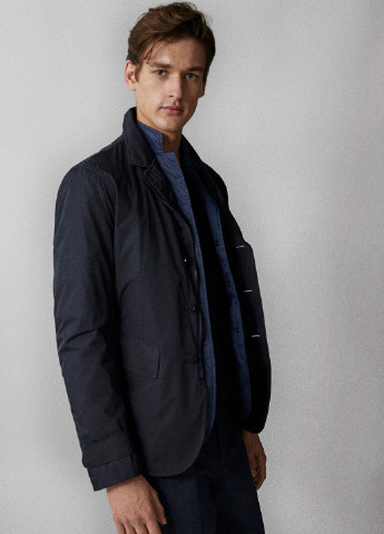 Темно-синяя демисезонная куртка Massimo Dutti