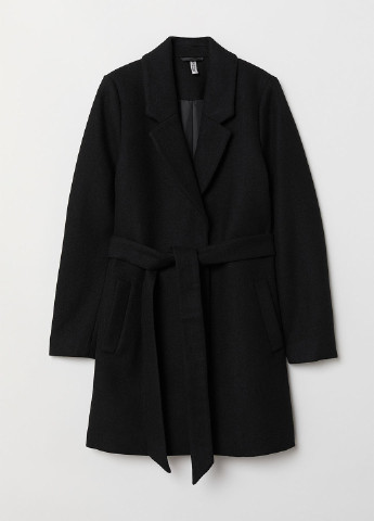 Черное демисезонное Пальто однобортное H&M