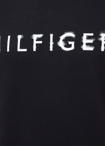 Свитшот Tommy Hilfiger - Прямой крой надпись черный кэжуал хлопок - (275086551)
