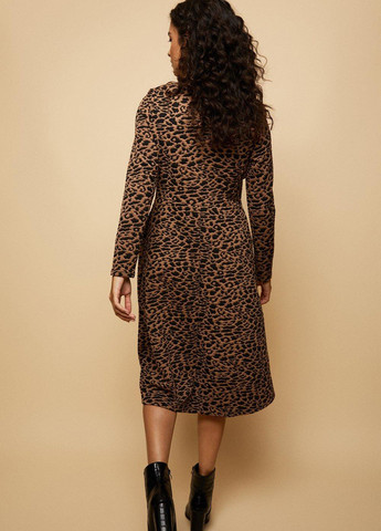 Коричнева кежуал сукня Boohoo леопардовий