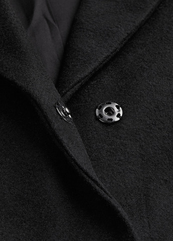 Черное демисезонное Пальто однобортное H&M