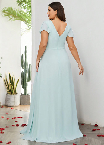 М'ятна святковий сукня з відкритою спиною SHEIN однотонна