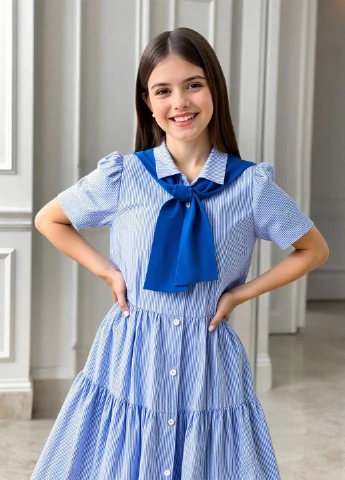 Світло-синя сукня SHEIN (365497213)