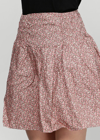 Бежевая кэжуал цветочной расцветки юбка Bangkok Look мини