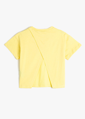 Желтая летняя футболка KOTON