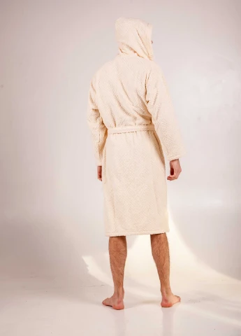 Халат махровий Berlin, кремовий, розмір XL (3800980994217) Bulgaria-Tex плотность - 420 гр/м2 (251459973)