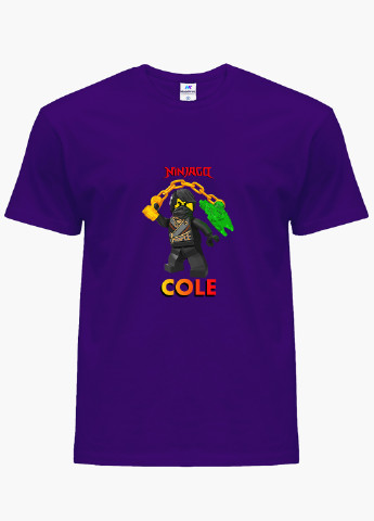 Фиолетовая демисезонная футболка детская коул лего ниндзяго (cole lego ninjago masters of spinjitzu)(9224-2640) MobiPrint