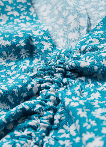 Блакитна кежуал сукня кльош C&A з квітковим принтом