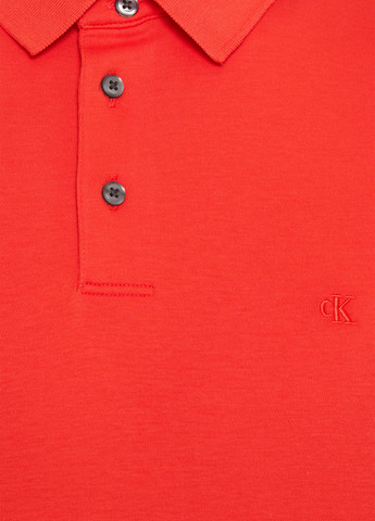 Терракотовая футболка-поло для мужчин Calvin Klein однотонная