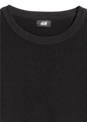 H&M свитшот черный кэжуал трикотаж