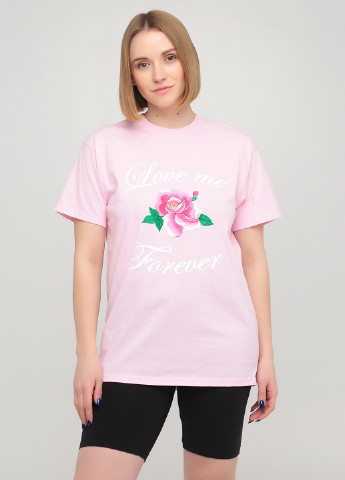 Светло-розовая летняя футболка NN