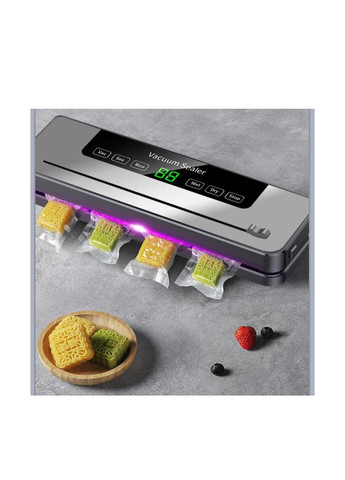 Електричний вакуумний пакувальник продуктів FKJ-5100 з різаком, дисплеєм та пакетами в комплекті No Brand (348081215)