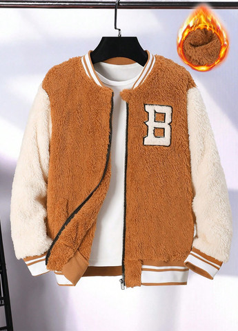 Світло-коричнева демісезонна куртка SHEIN