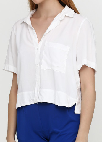 Молочная летняя блуза Bershka