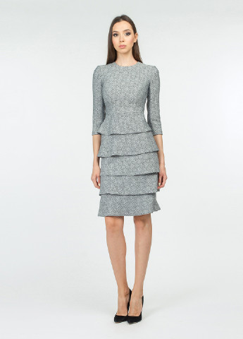 Сіра ділова сукня BGL з абстрактним візерунком