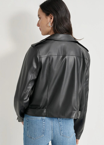 Чорна демісезонна куртка косуха DKNY