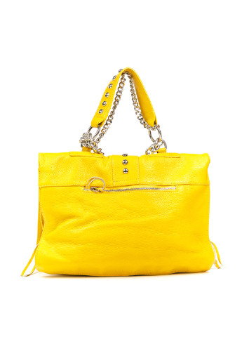 Сумка Italian Bags тоут однотонная жёлтая кэжуал