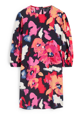 Комбинированное кэжуал платье C&A с цветочным принтом
