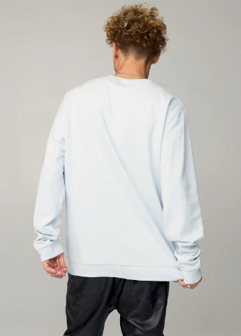 Світло-блакитний світшот чоловічий oversize /no flis/ YAPPI (252258626)