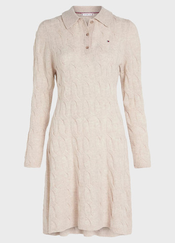 Бежева кежуал сукня Tommy Hilfiger однотонна