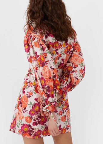 Комбинированное кэжуал платье Stradivarius с цветочным принтом
