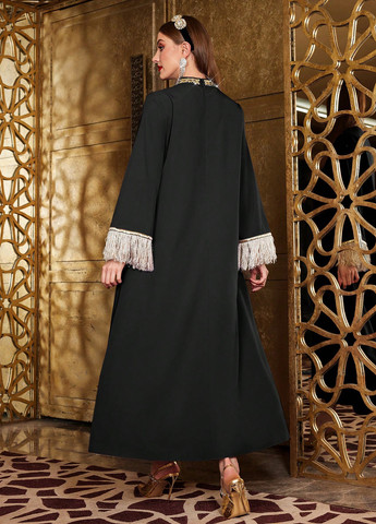 Чорна святковий, вечірня сукня SHEIN однотонна