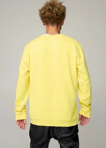 Жовтий свитшот мужской oversize /no flis/ YAPPI малюнок (254557602)