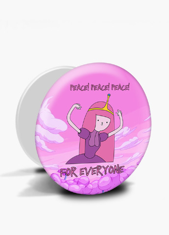 Попсокет (Popsockets) тримач для смартфону Принцеса бубльгум Час Пригод (Adventure Time) (8754-1576) Чорний MobiPrint (216748549)