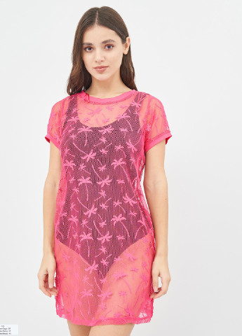 Розовое пляжное платье платье-футболка C&A однотонное