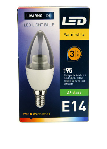 Led лампа Е14 (3 шт.), 102х37 мм Livarno Lux (156610818)
