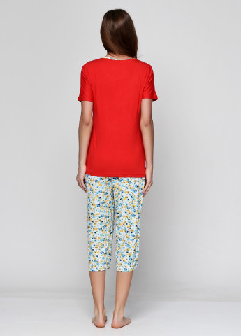 Красный демисезонный комплект (футболка, капри) SNC Pijama