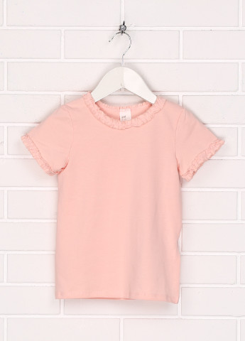 Розовая летняя футболка H&M