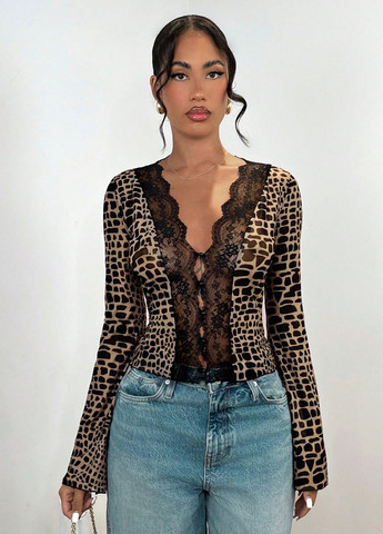 Чорна блуза SHEIN