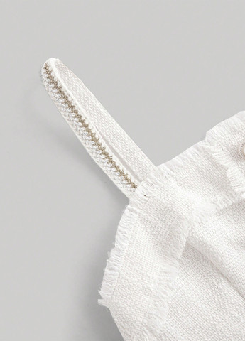 Кремовый летний комплект (топ, юбка) SHEIN