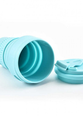 Складная силиконовая чашка, 350 мл с трубочкой, голубая More (253888741)