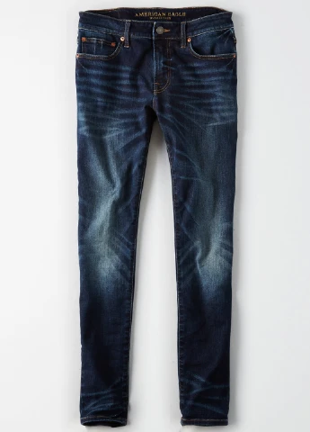 Темно-синие демисезонные скинни джинсы American Eagle