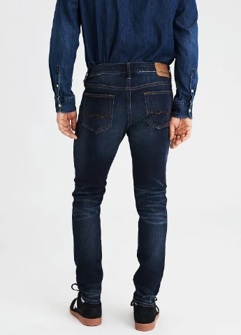 Темно-синие демисезонные скинни джинсы American Eagle