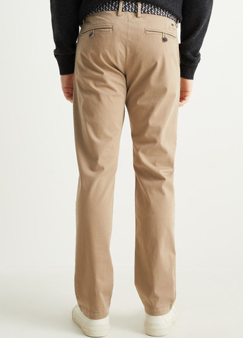 Бежевые кэжуал демисезонные прямые брюки C&A