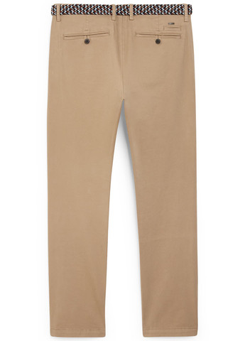 Бежевые кэжуал демисезонные прямые брюки C&A