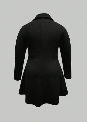 Чорна кежуал сукня сукня-сорочка SHEIN однотонна