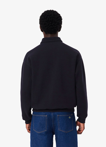 Индиго свитшот Lacoste однотонный нашивки (363619936)