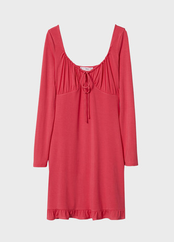 Рожева кежуал сукня Mango однотонна