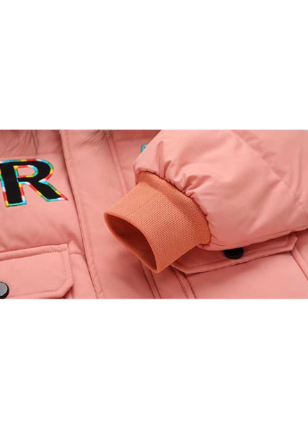 Персиковий зимній комплект (куртка, напівкомбінезон) No Brand