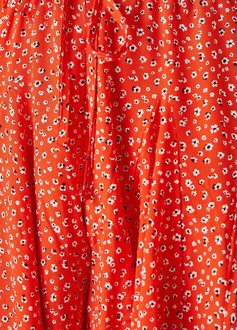 Юбка-шорты KOTON цветочные красные кэжуалы вискоза