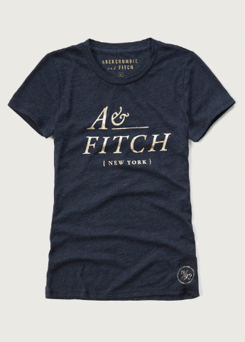 Темно-синя літня футболка Abercrombie & Fitch