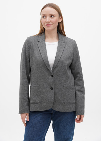 Серый кэжуал пиджак Comma - меланжевый - демисезонный