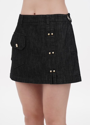 Темно-серая кэжуал однотонная юбка Versace Jeans