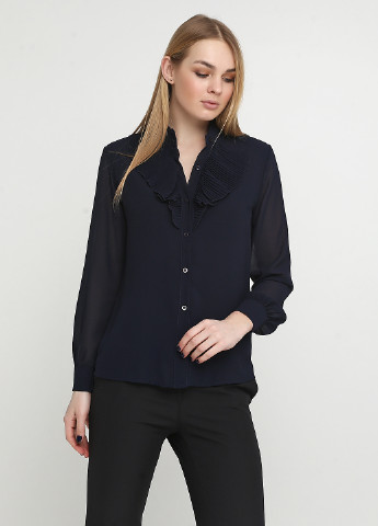Темно-синяя демисезонная блуза New Collection