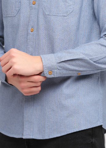 Темно-голубой кэжуал рубашка с геометрическим узором Asos