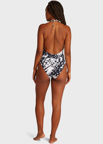 Чорний літній купальник суцільний, пландж Calvin Klein